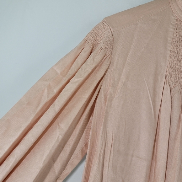 NWT REBECCA TAYLOR LS Twill Blouse in Ballet Size S 100% Viscose Button-Front - Picture 6 of 12